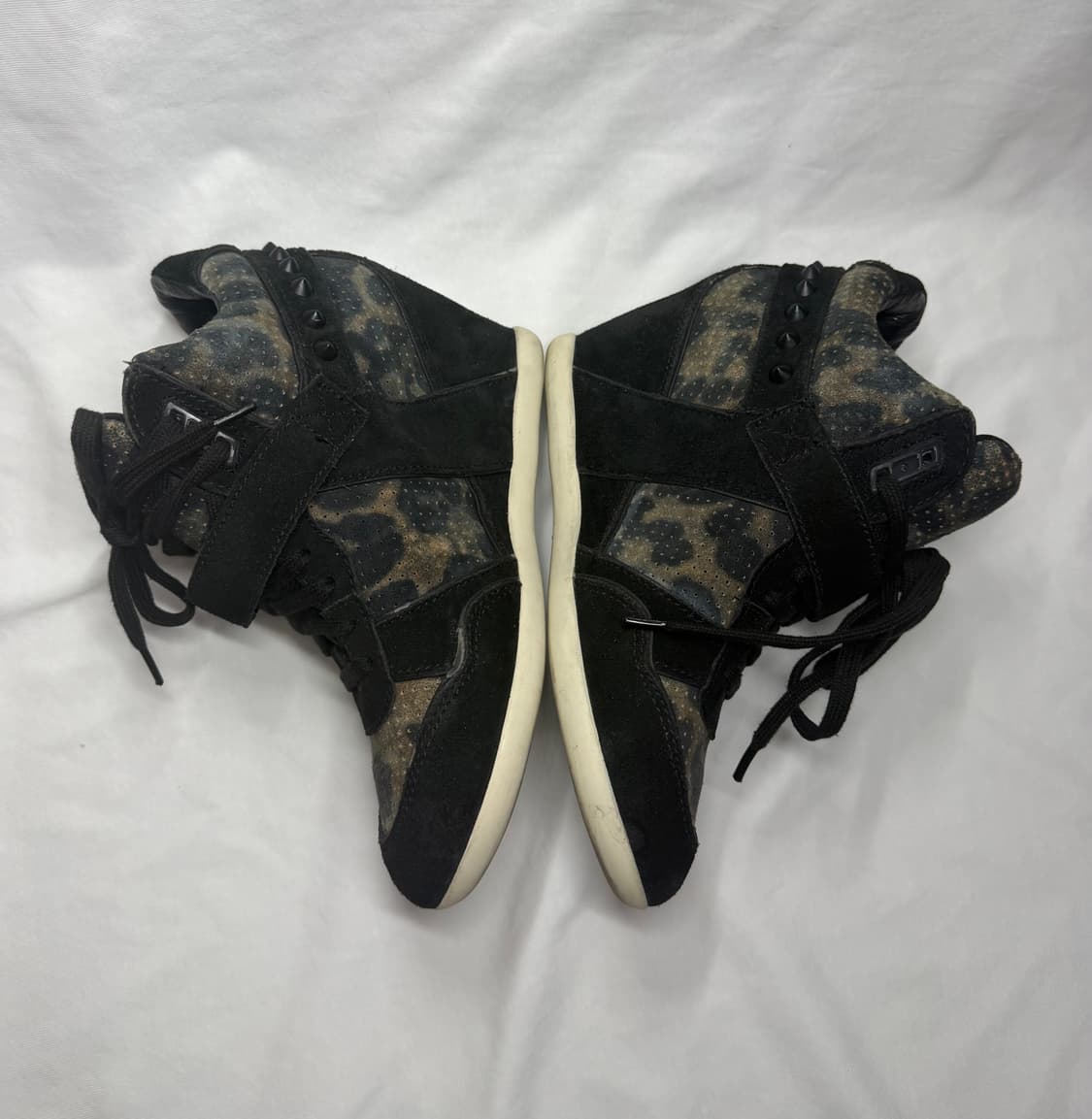 [38] ASH 아쉬 웨지힐 스니커즈 스터드 레오파드  상품이미지4