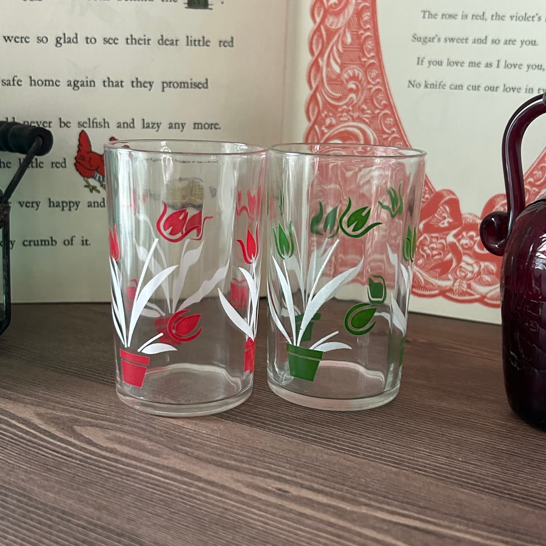 빈티지 유리 글라스 컵 세트 상품이미지5