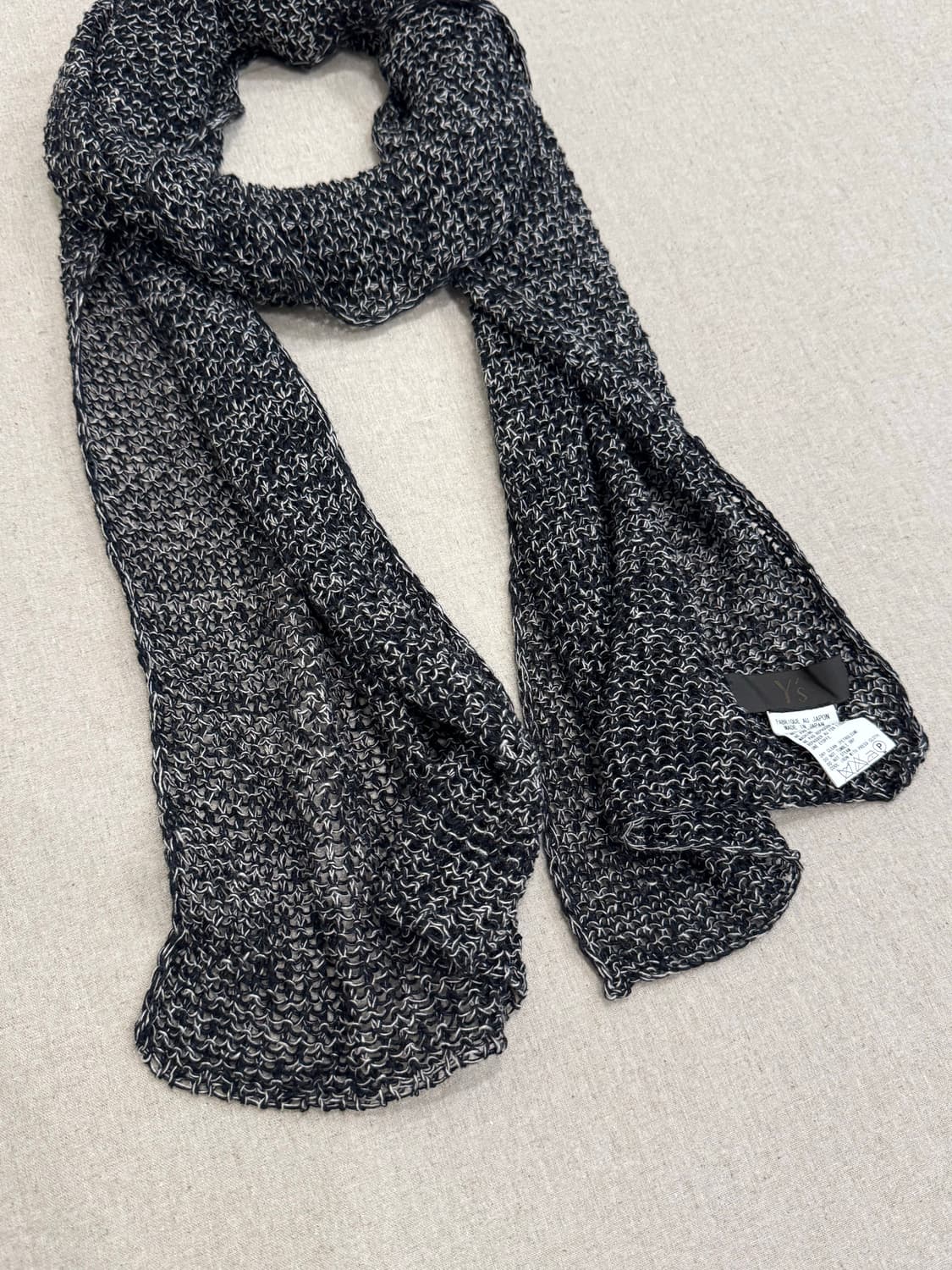 요지야마모토 린넨 그물 머플러 상품이미지3