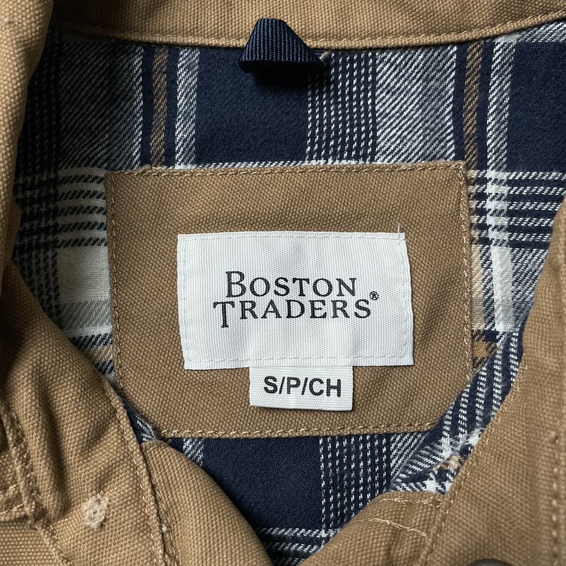 BOSTON TRADERS 빈티지 카멜 체크라이닝 코튼 자켓 A00340 상품이미지9