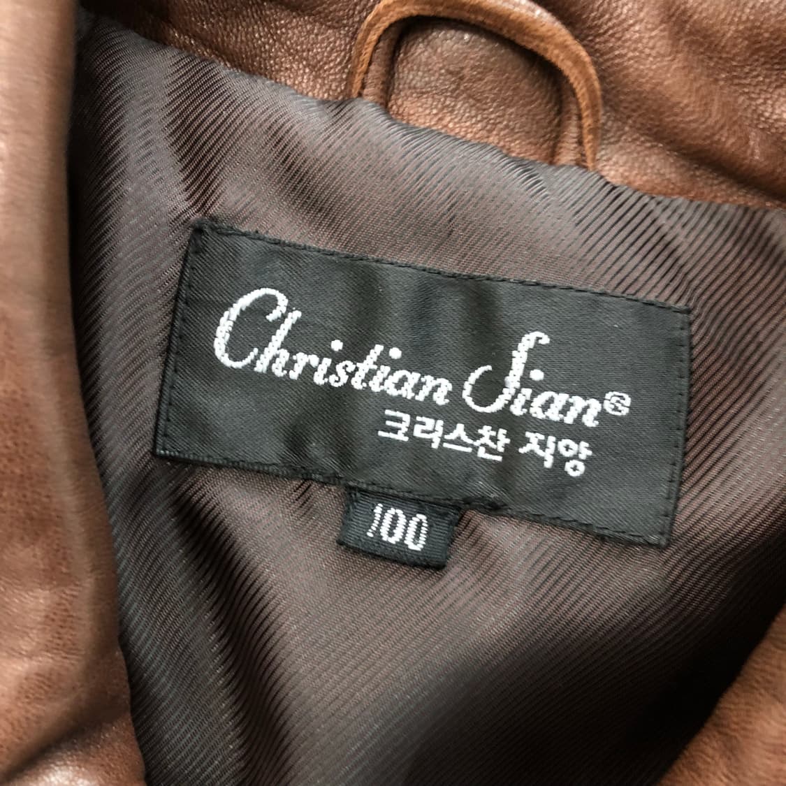 빈티지 양가죽 브라운 집업 레더 가죽 자켓 상품이미지5