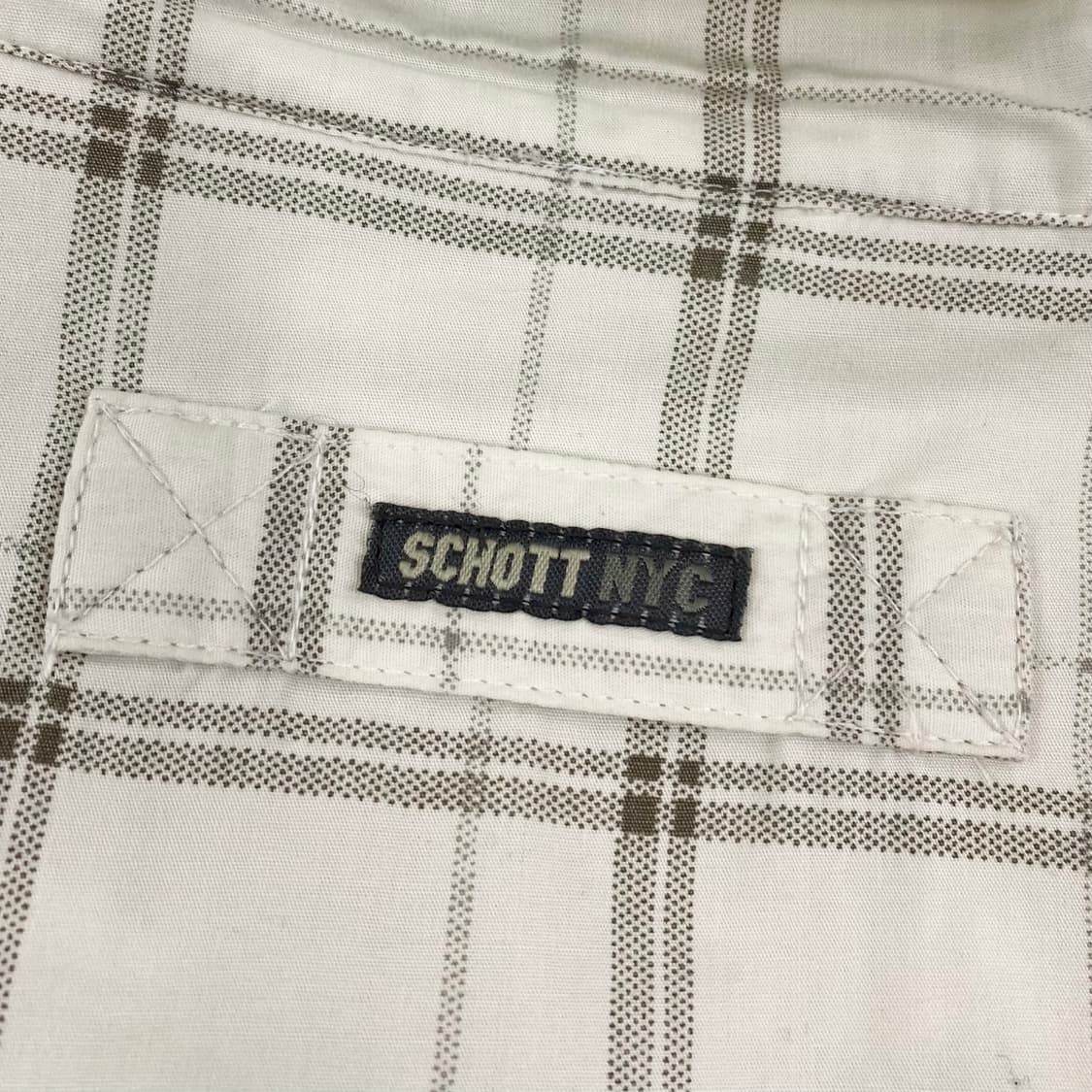 90s 쇼트 스몰 로고 체크 코튼 블루종 (100) 상품이미지6