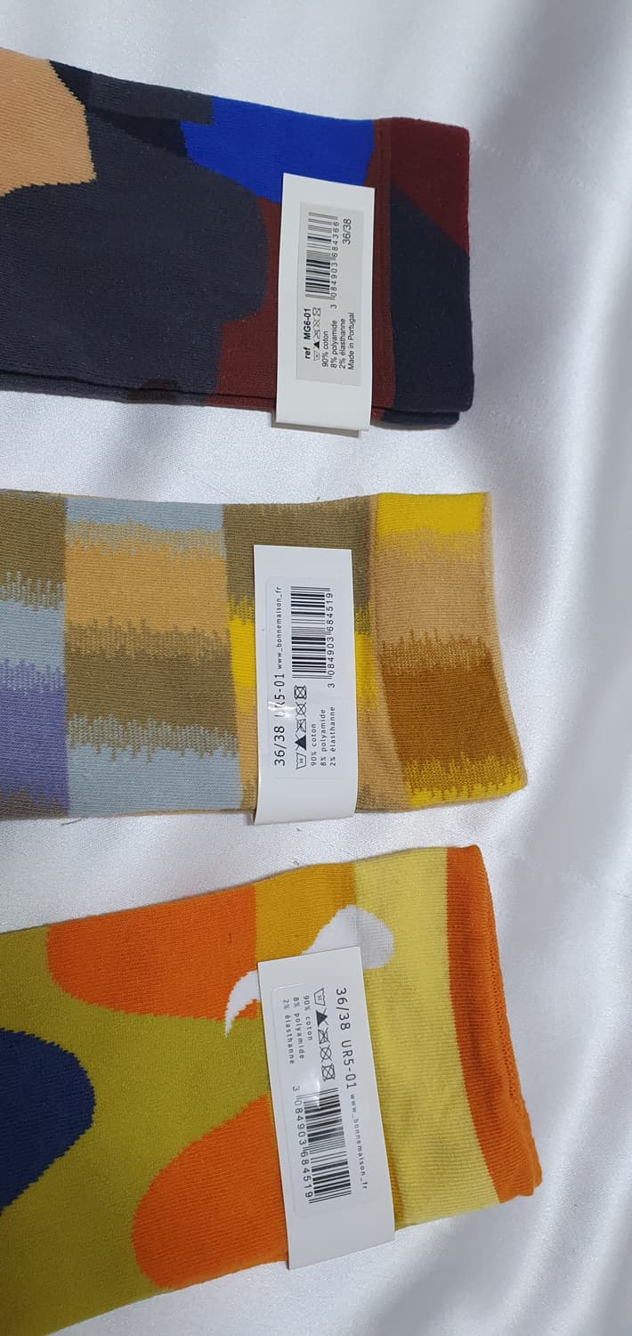 오렌지 겨자 블루 와인 네이비 Bonne Maison 본메종 양말 상품이미지8