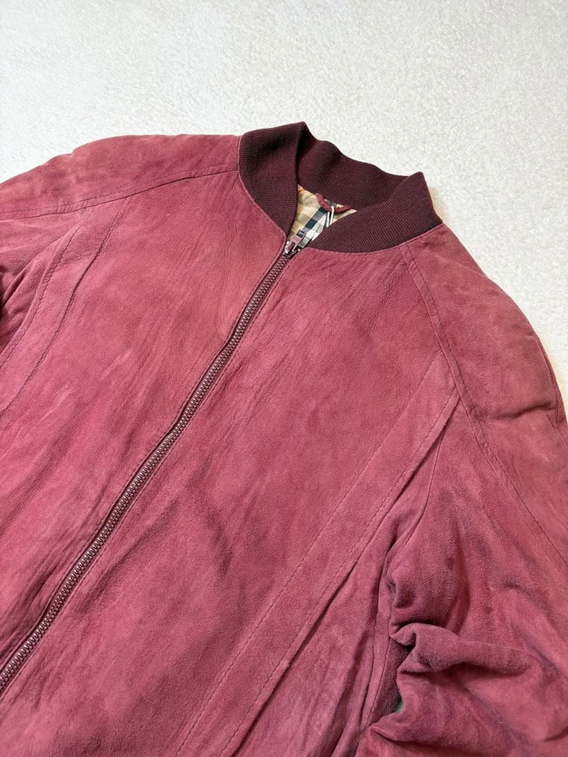 버버리 90's 천연 가죽 스웨이드 블루종 자켓 pn6149 상품이미지3