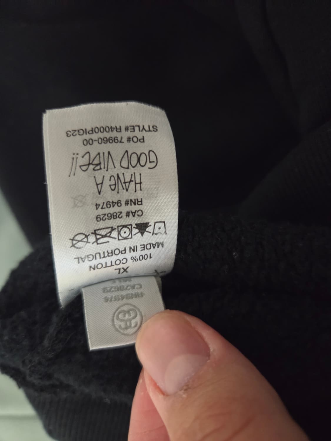 스투시 8볼 피그먼트 다이드 후드 블랙 상품이미지5