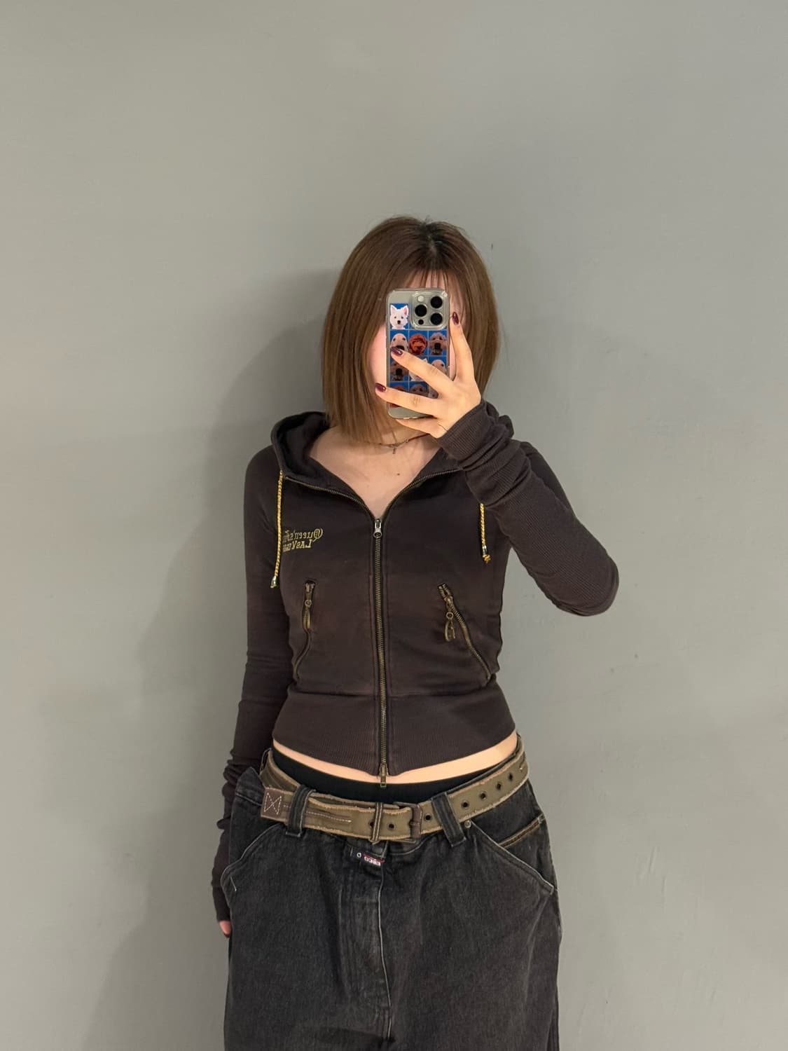 D.I.A back lettering 2-way hood zip-up 상품이미지2