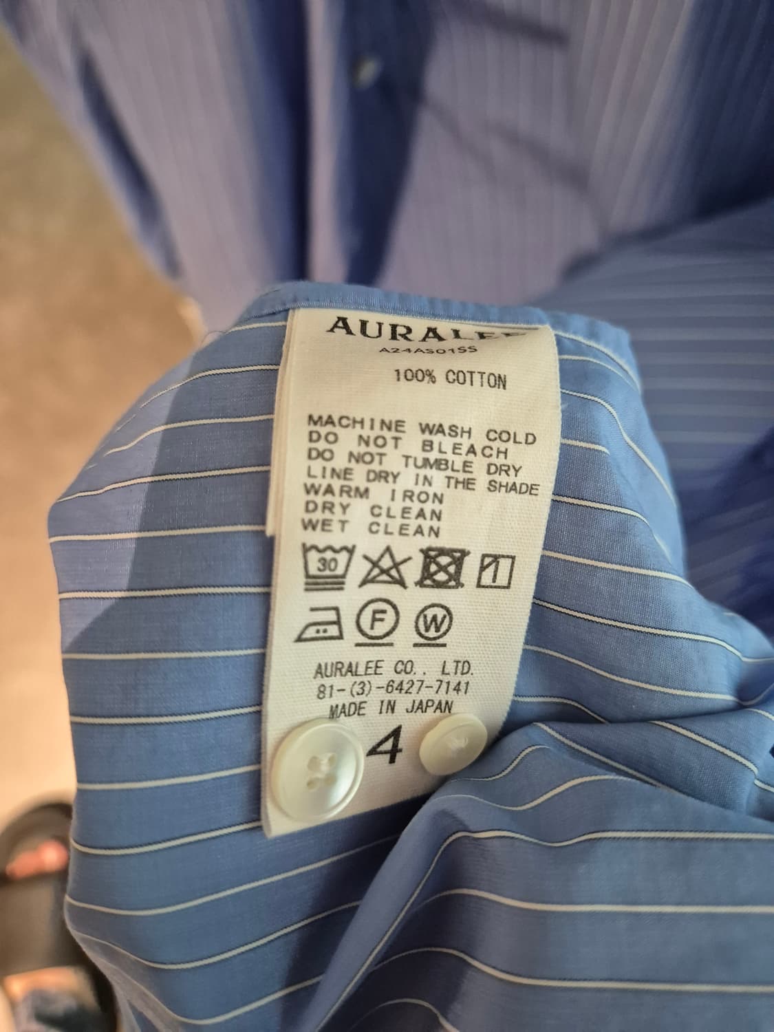 오라리 스트라이프 셔츠(4사이즈) 상품이미지4