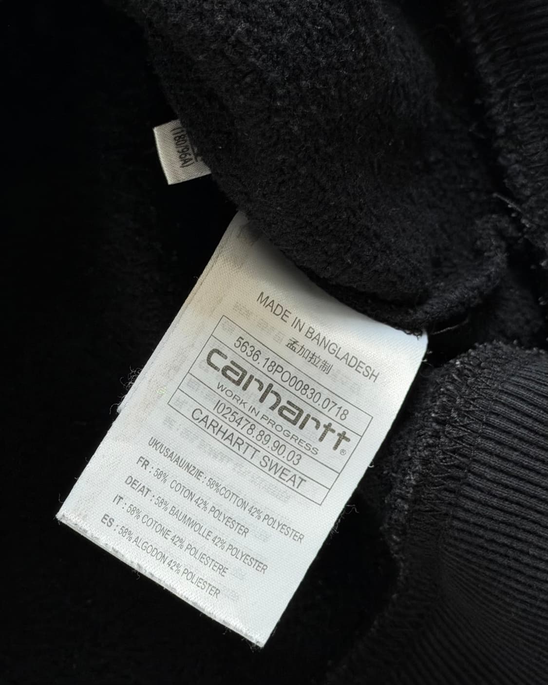 Carhartt 칼하트 WIP 블랙컬러 스웻셔츠 맨투맨 상품이미지4