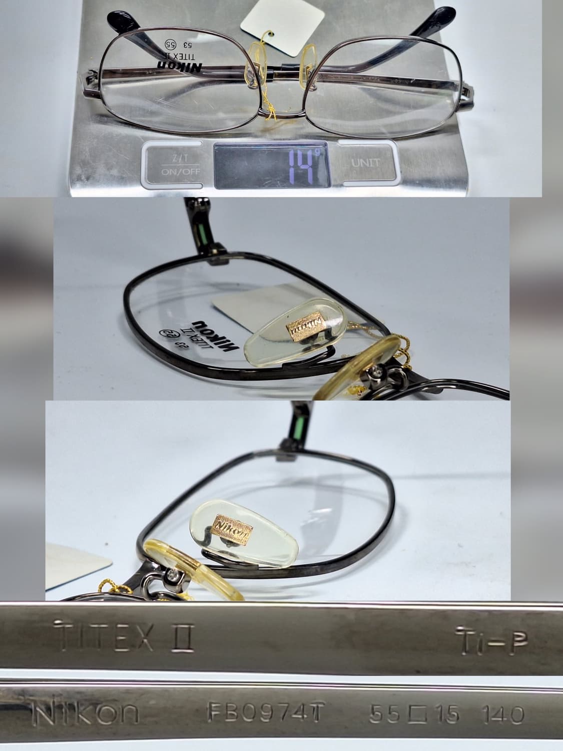 니콘 Nikon FB0974T 안경테 순 티타늄 Titex II 빈티지  상품이미지4