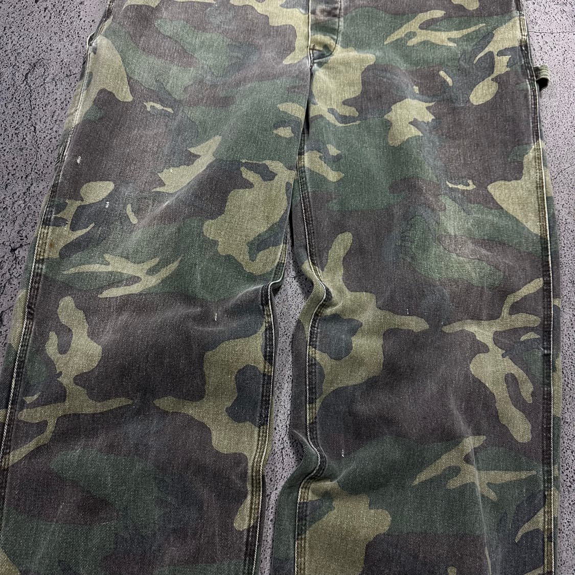 ✨ (바배) 리버티 80s 밀리터리 카모 오버롤 멜빵 바지 상품이미지4