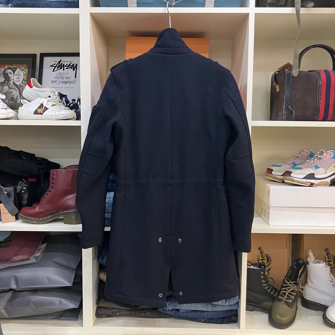 토네이도 마트 블랙 울 모직 코트 M 상품이미지3