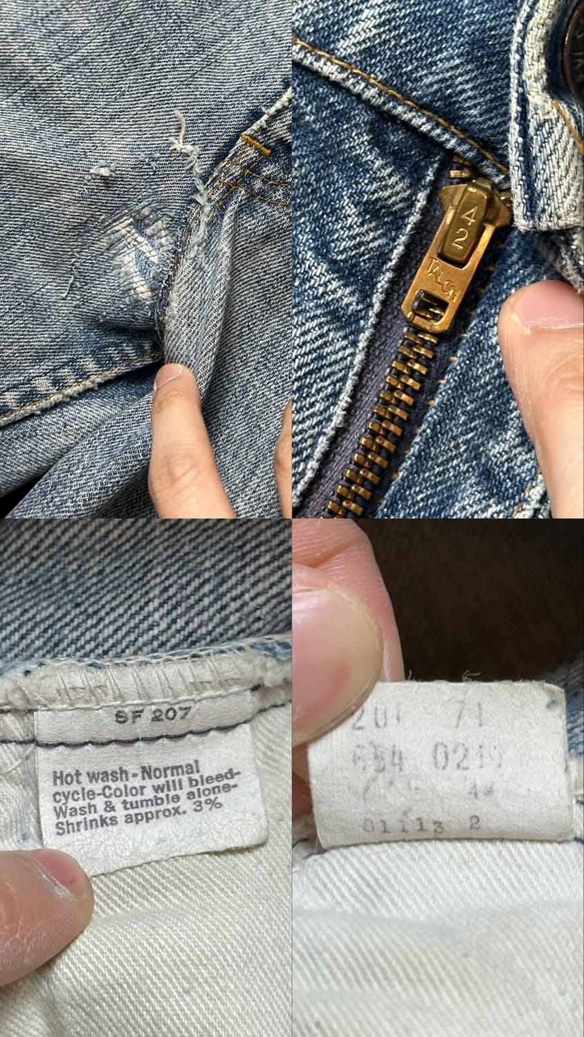 70's USA Made 빈티지 리바이스 684 벨바텀 부츠컷 데님 상품이미지9