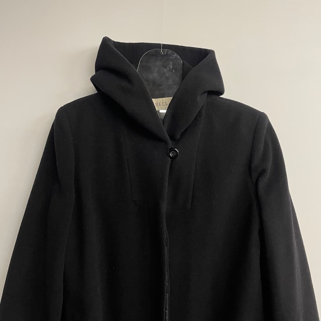 벨 후드 롱 코트 상품이미지3