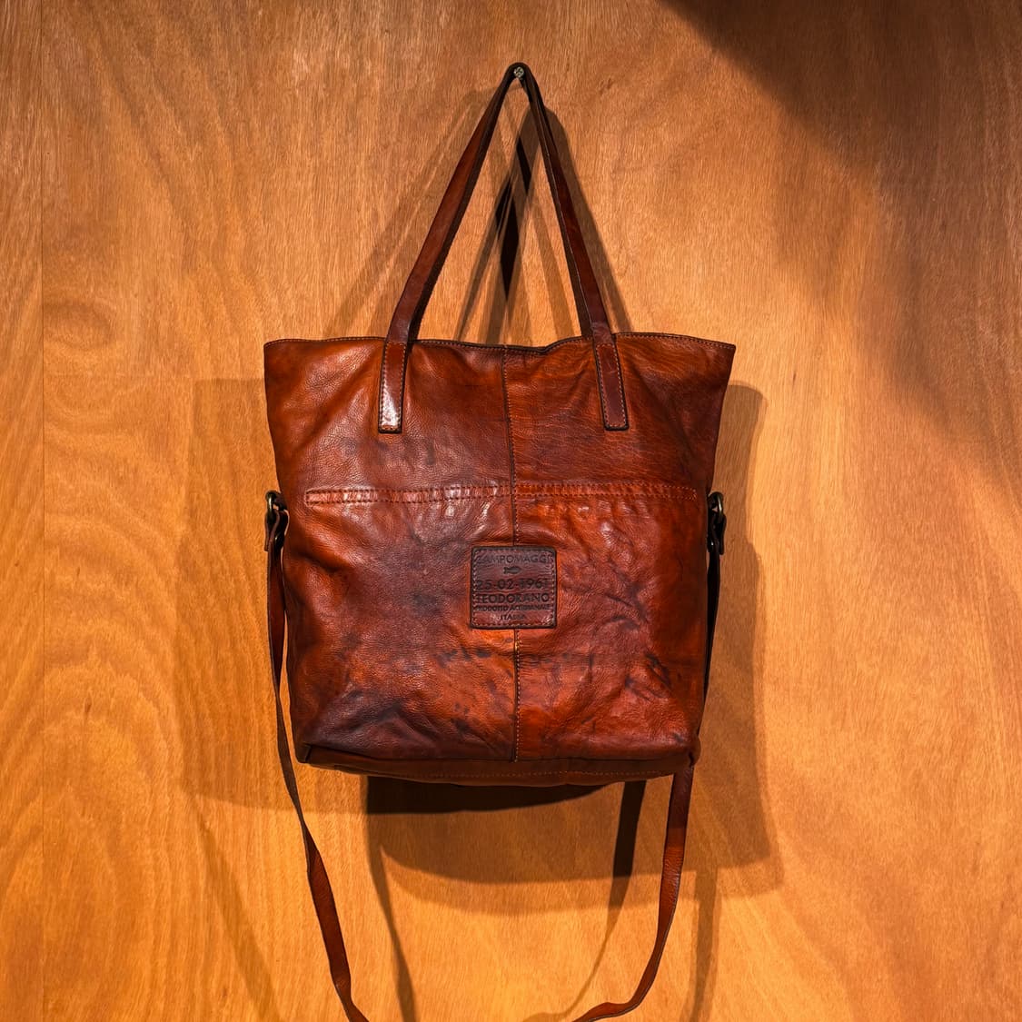 캄포마찌 이태리 베지터블 카우레더 토트백 숄더백 상품이미지2