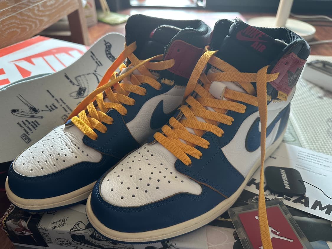 (280size) 나이키 에어 조던 1 레트로 하이 유니온 블루토 상품이미지1
