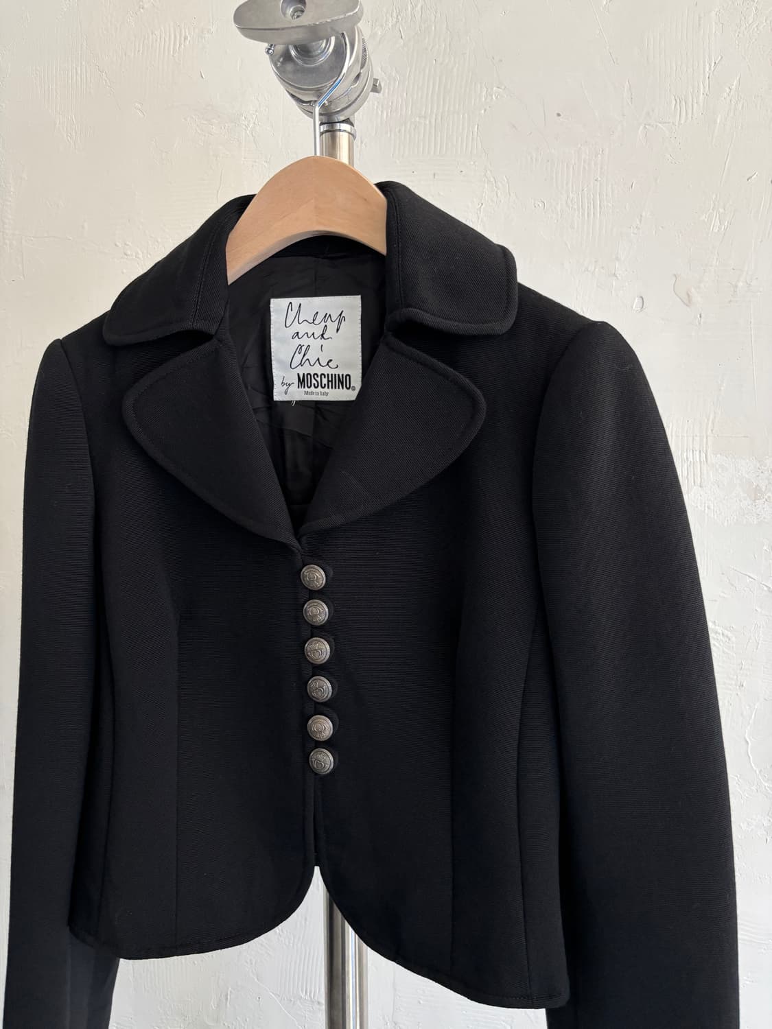 Moschino 모스키노 블랙 숏 울 자켓 상품이미지5