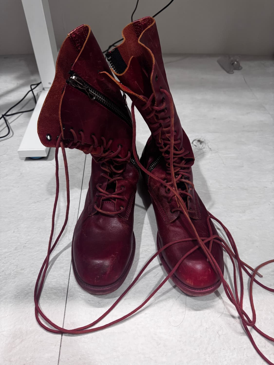 Vtg red boots 41 상품이미지2