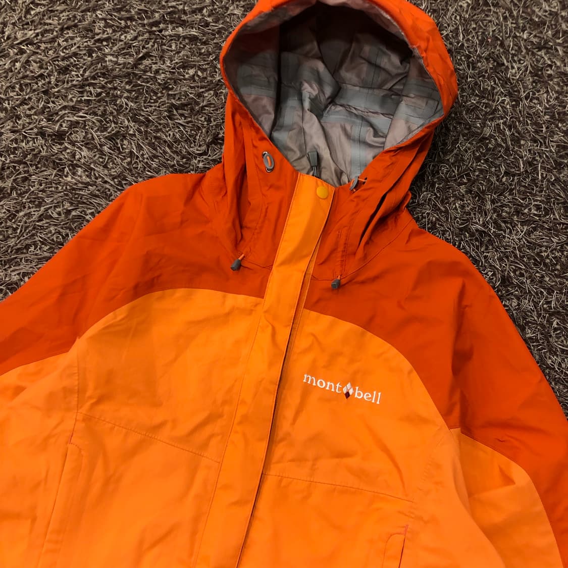 몽벨 오렌지 나일론 바람막이 마운틴 자켓 상품이미지2