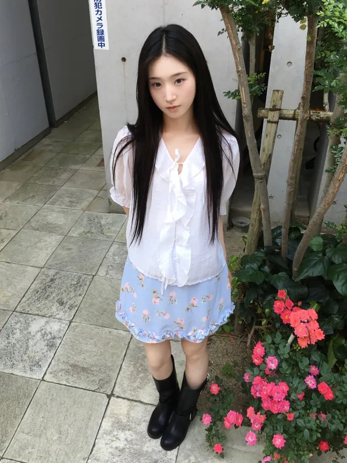 데이빈 빈티지 쉬폰 프릴 스트링 블라우스 상품이미지4