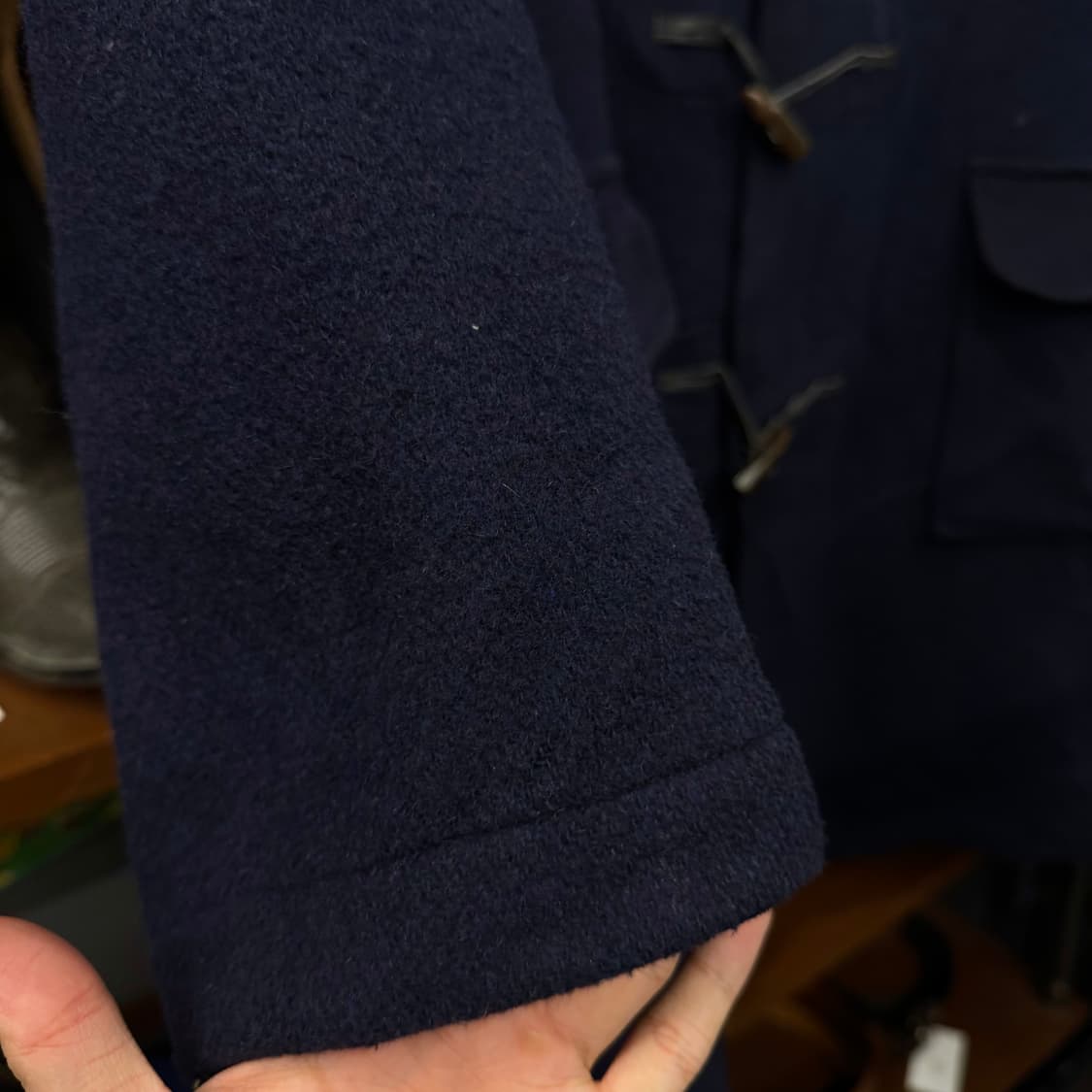 80s Gloverall 글로버올 떡볶이 더플 코트 블랙 와치 라이닝 상품이미지4