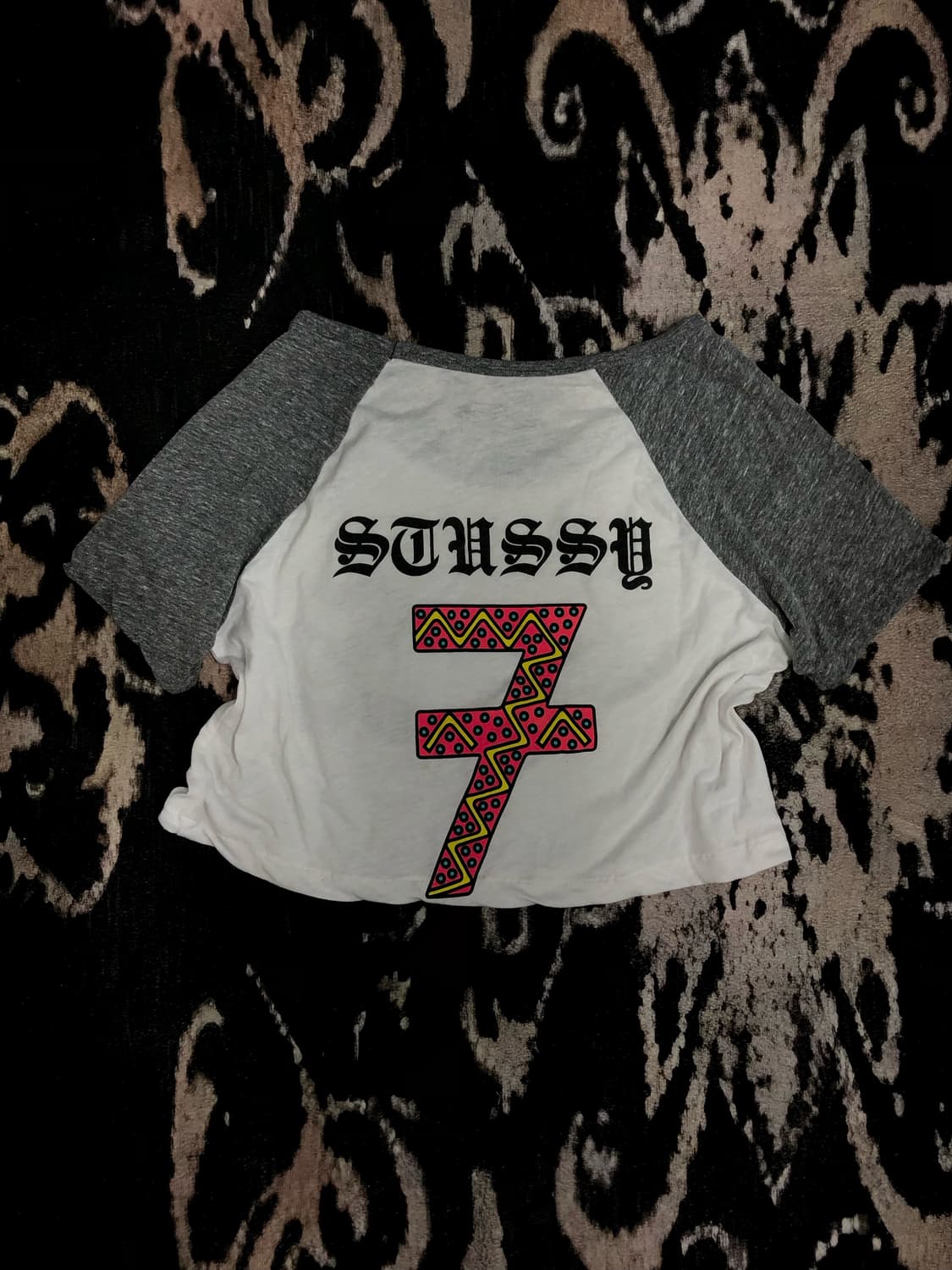 스투시 프린팅 크롭 그레이 탑 상품이미지5