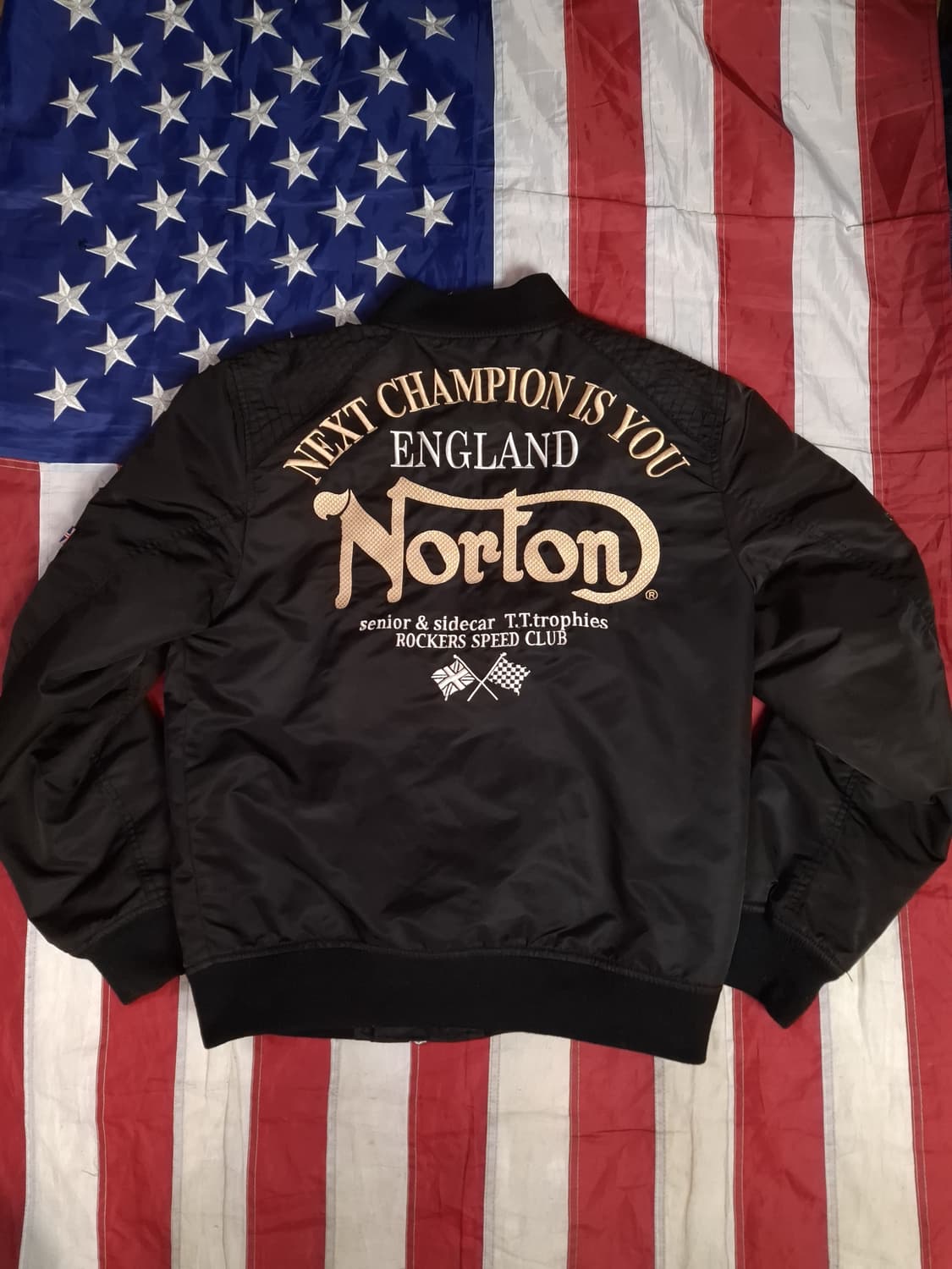 오리지날 일본판 노턴 Norton 레이싱 항공자켓 상품이미지1