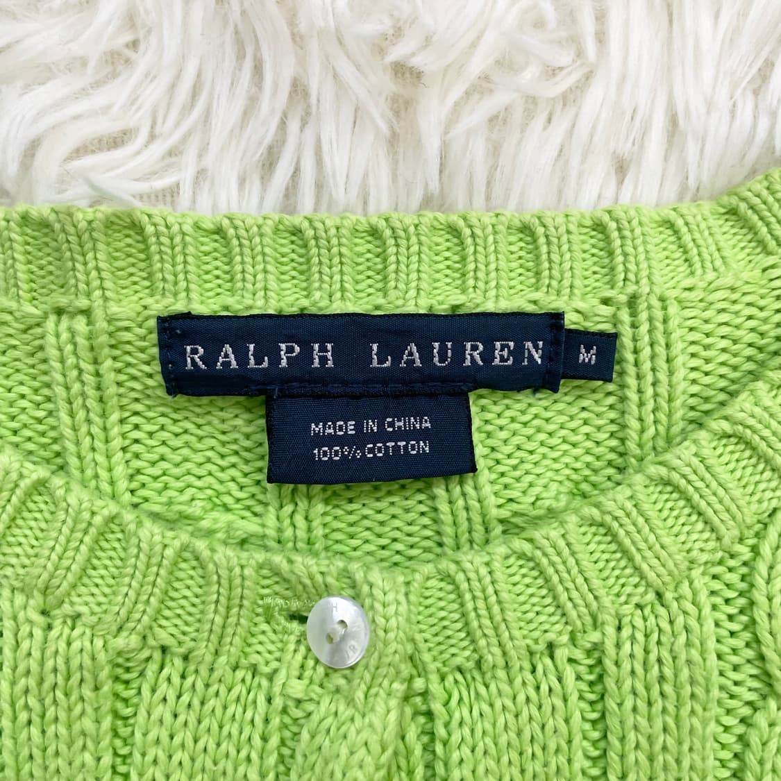 폴로 랄프로렌 포니 로고 케이블 라운드 가디건 니트 상품이미지4