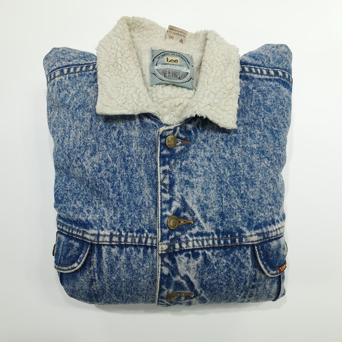 CN963 XL Lee 라이더스 빈티지 애시드워시 셰르파 데님 트러커자켓 상품이미지9