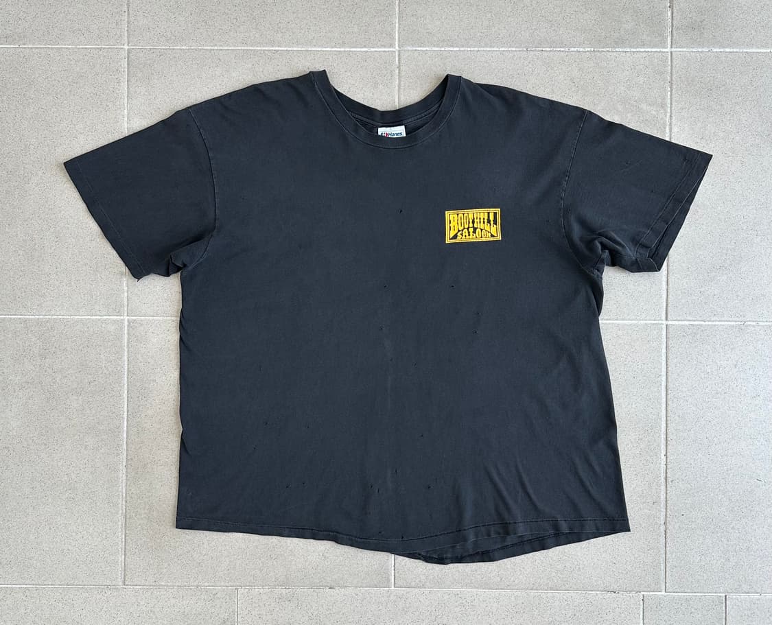 90s 빈티지 바이커 티셔츠 XXL 디스트레스드 Boothill salo 상품이미지2