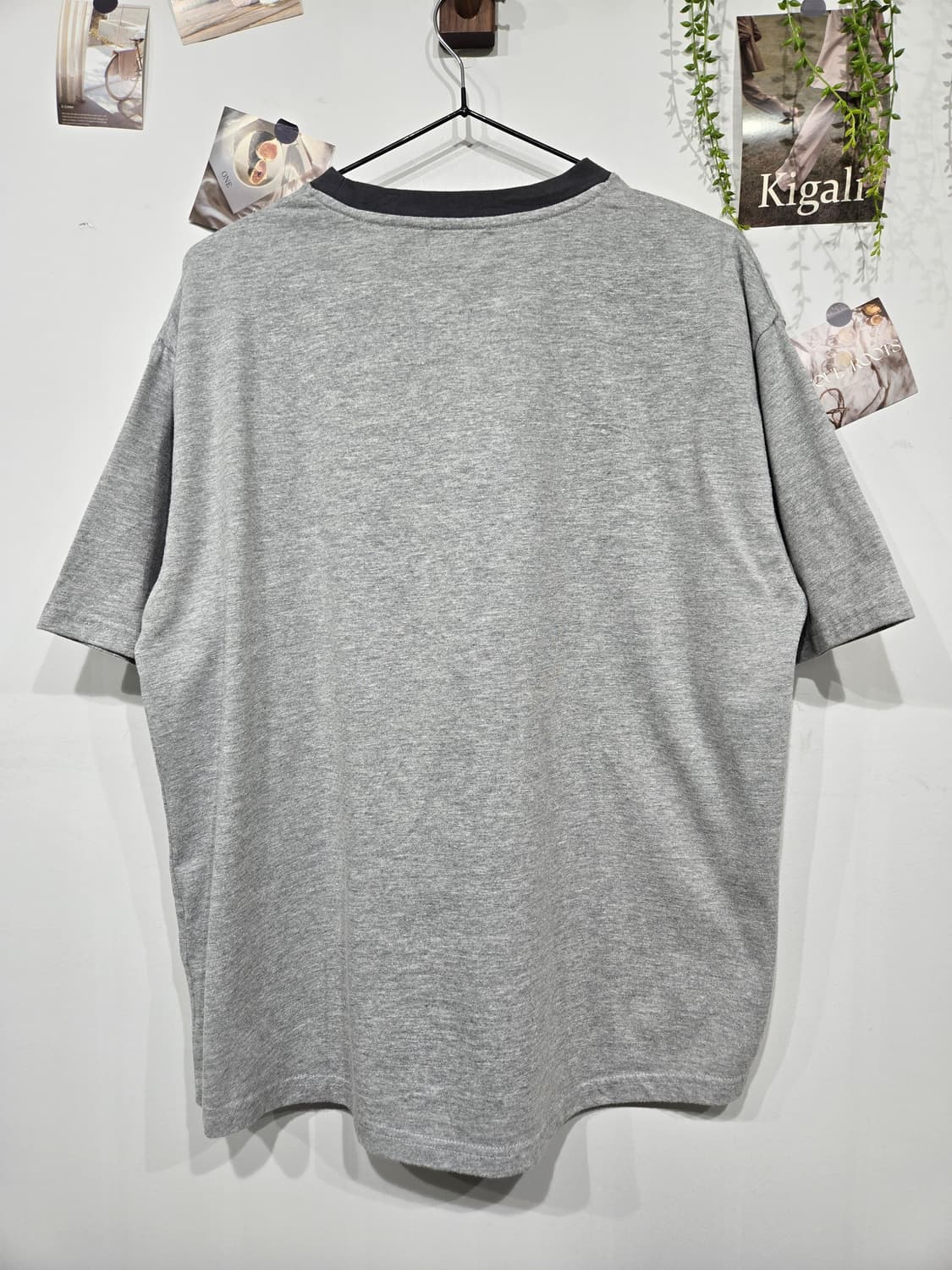 랑방 회색 링거 반팔 티셔츠 상품이미지4