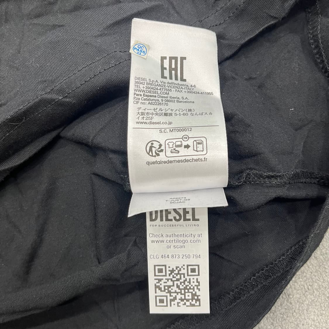 L 디젤 23SS 웨이브 로고 그래픽 티셔츠 상품이미지6