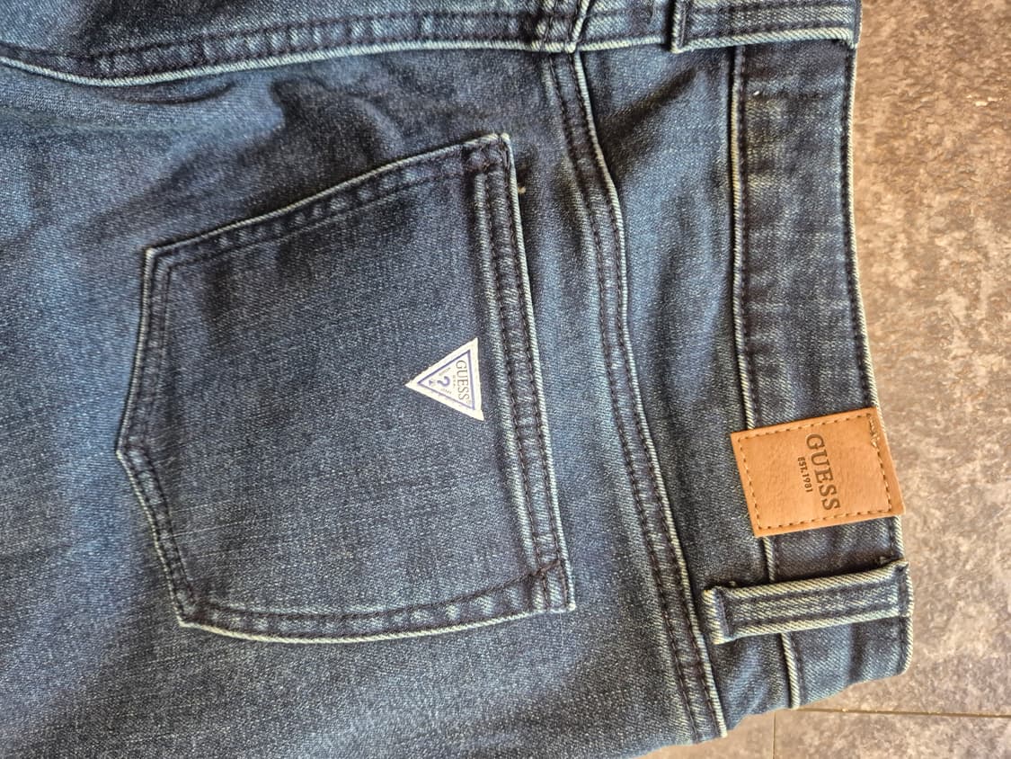 게스 여성 와이드핏 기모 데님 팬츠 29 상품이미지5