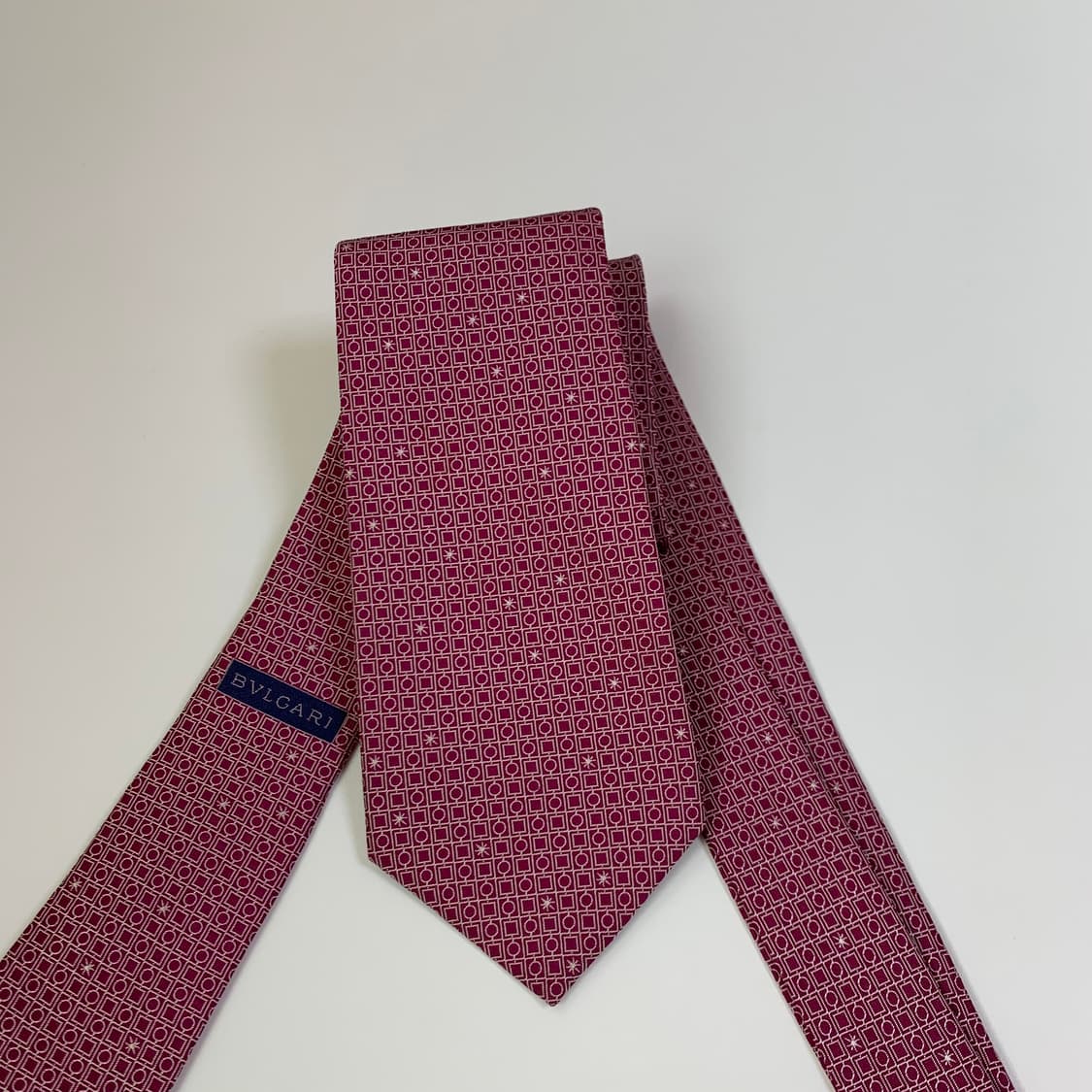 불가리(BVLGARI) 명품 자카드 100실크 슬림넥타이 A+등급 상품이미지9