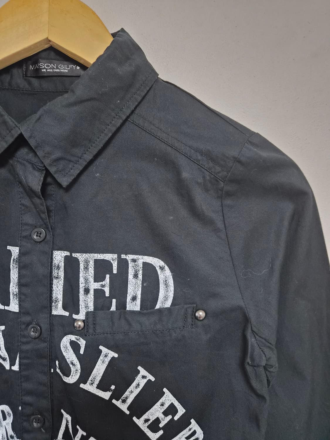 메종글리피 일본빈티지 y2k 레터 프린팅셔츠  Free사이즈 - S261 상품이미지3