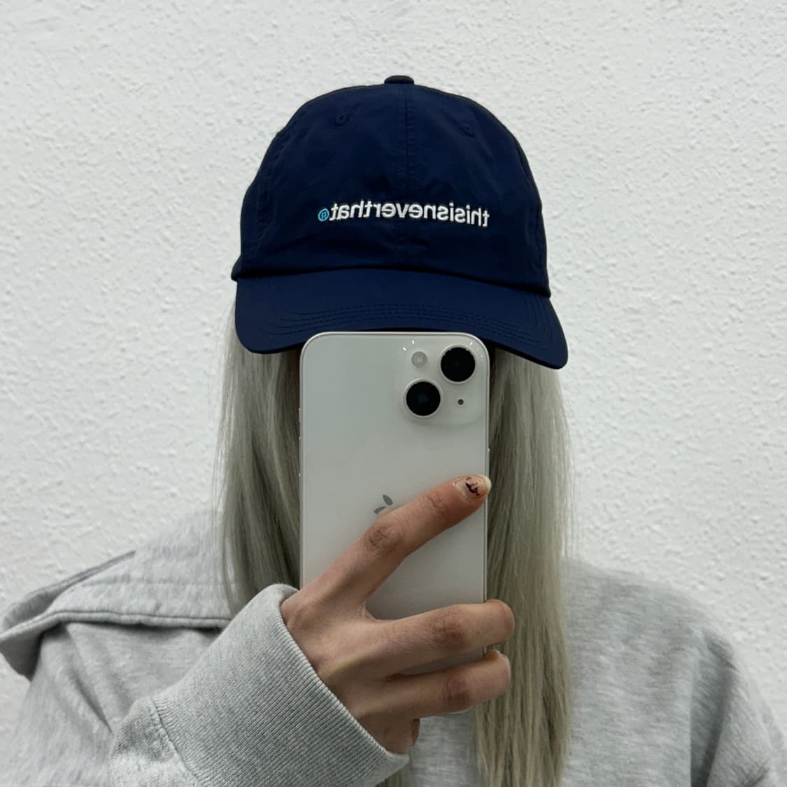 디스이즈네버댓 센터로고 네이비 볼캡 상품이미지1