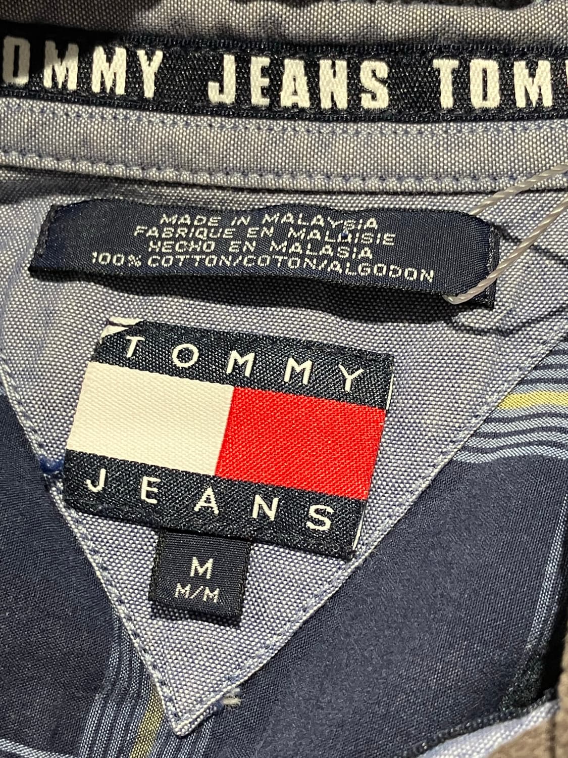 Tommy Hilfiger 체크 코튼 반팔 셔츠 M 상품이미지4
