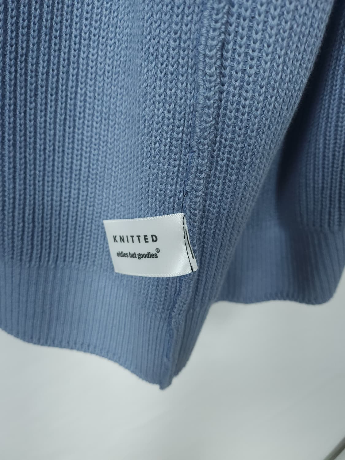 니티드 스카이블루 소프트니트 배색 가디건 100 L 새제품 새제품 상품이미지10