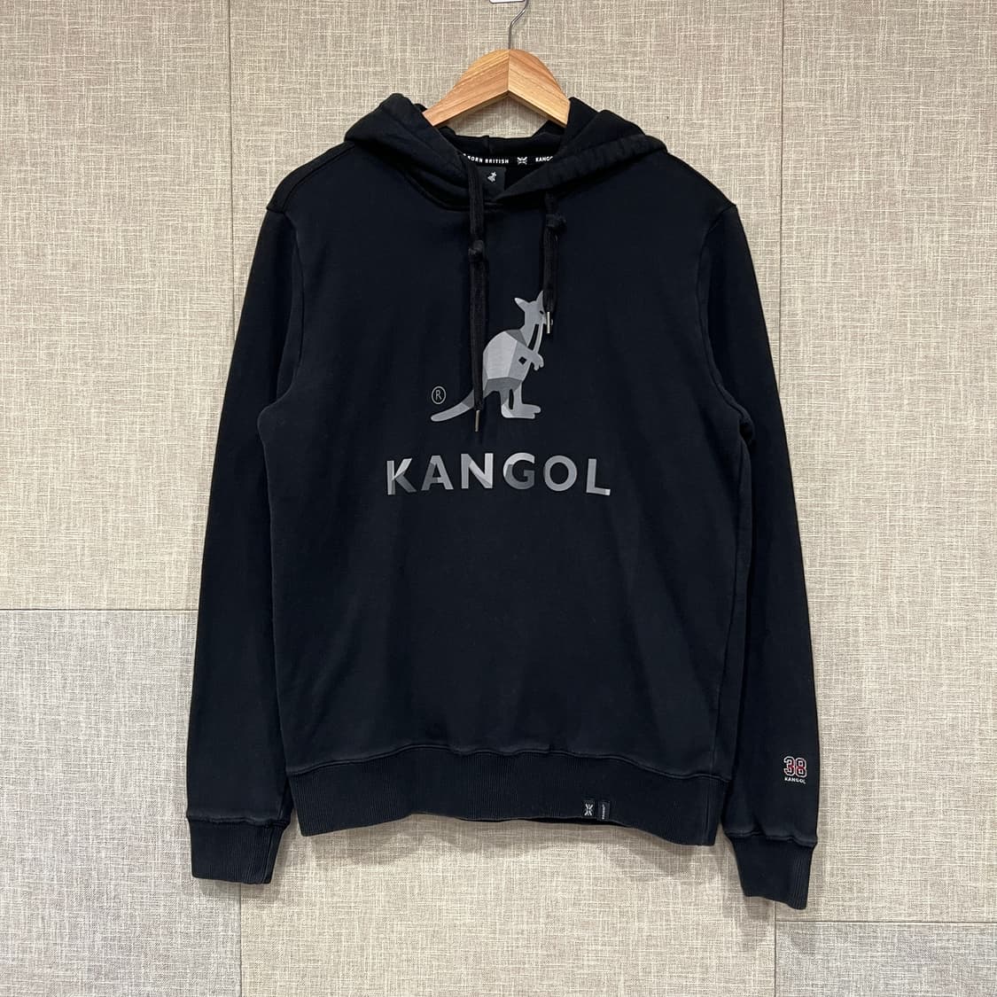 캉골 빅로고 후드티 M 블랙 상품이미지2