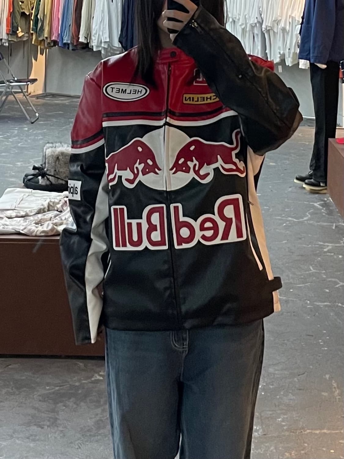 레드불 레이싱 가죽 자켓 H1382 상품이미지1