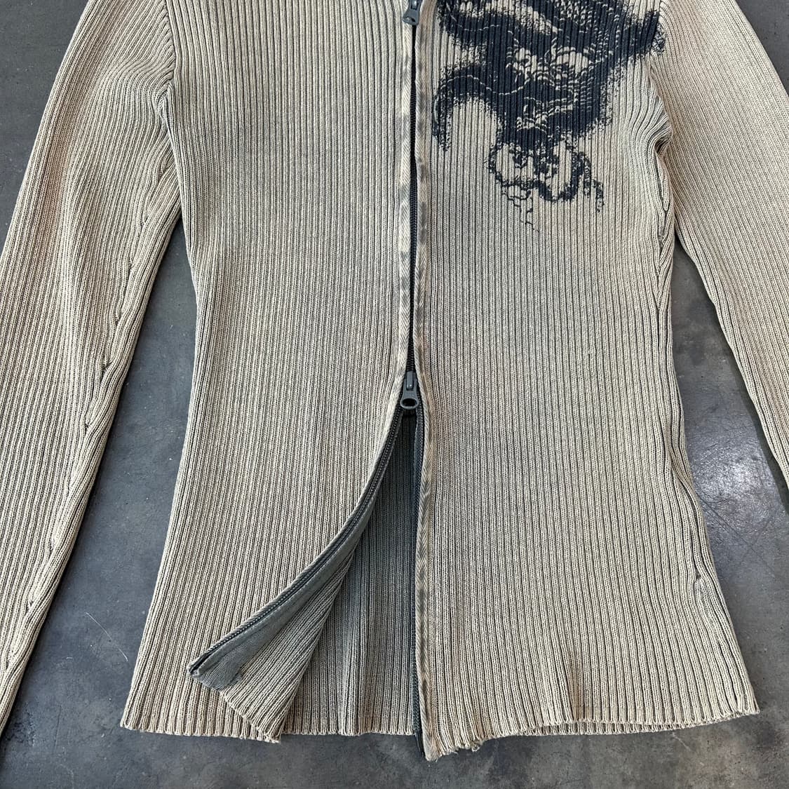 Avirex 드래곤 코튼 니트 집업 재킷 상품이미지6