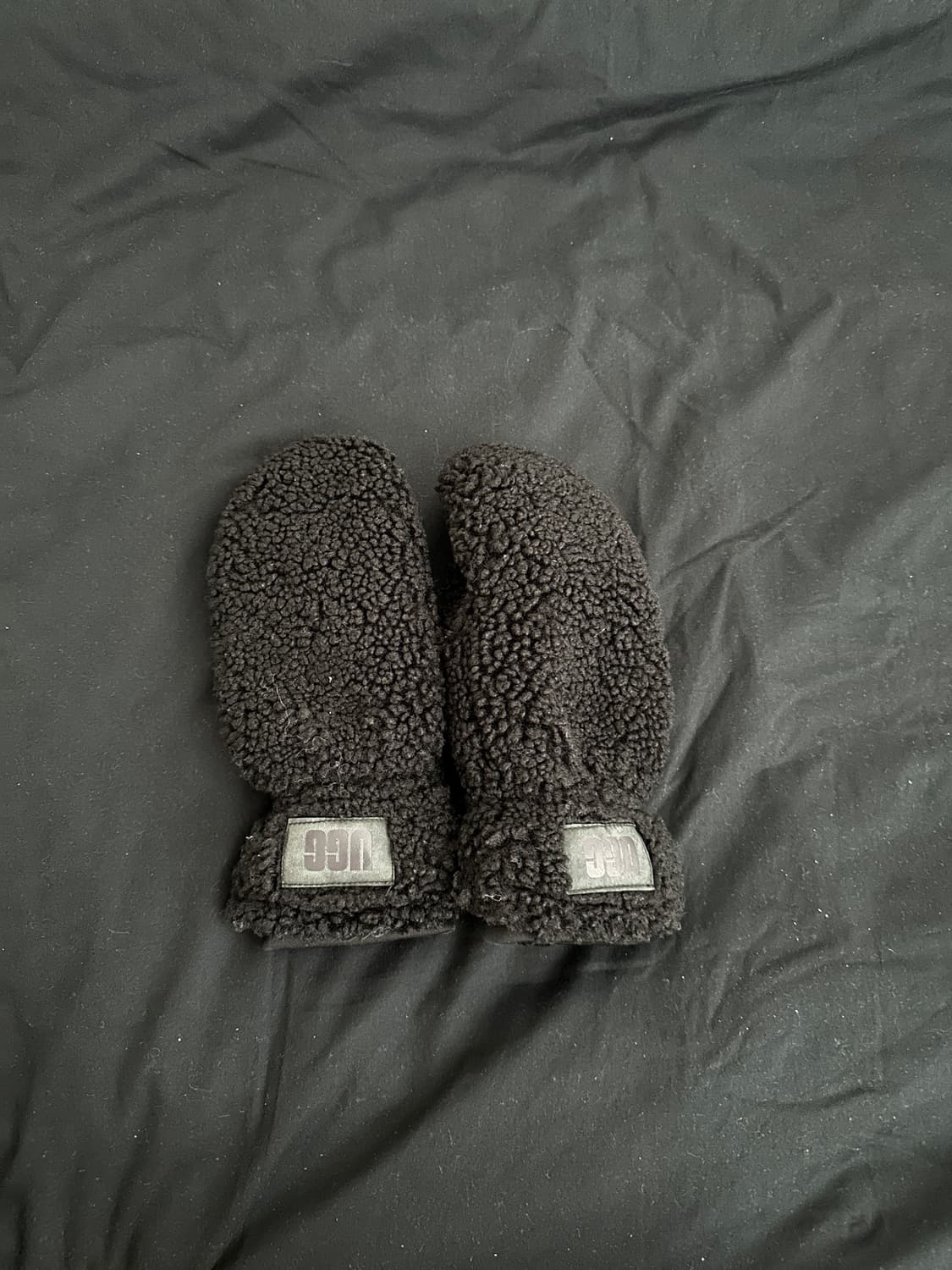 어그 부클 벙어리 장갑 블랙 상품이미지2