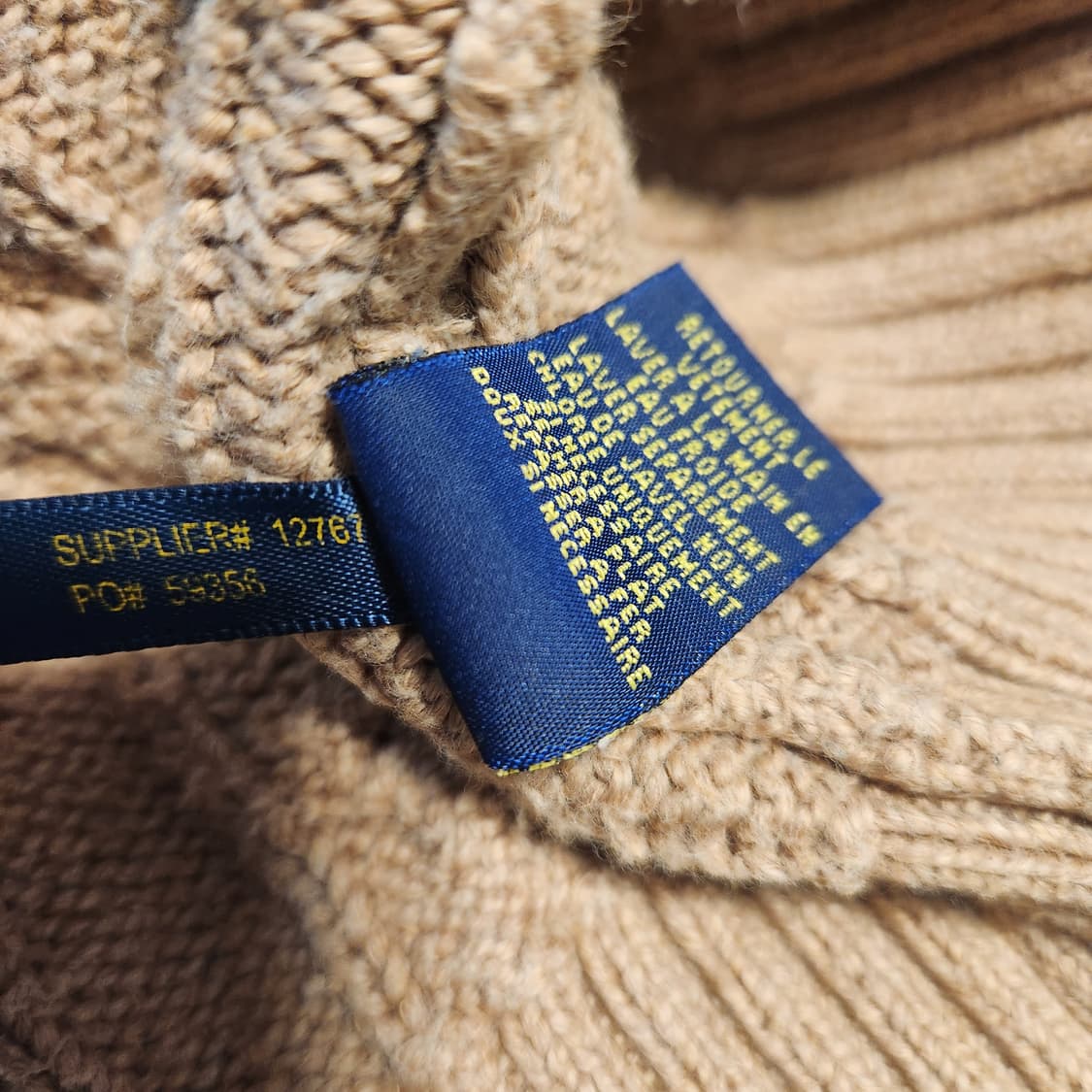 폴로 랄프로렌 케이블 니트 베이지 상품이미지6