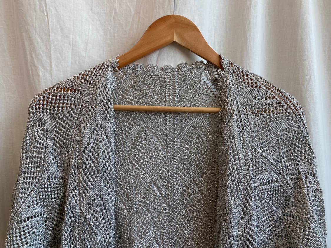 실버 반팔 오픈형가디건(M-L) 상품이미지2