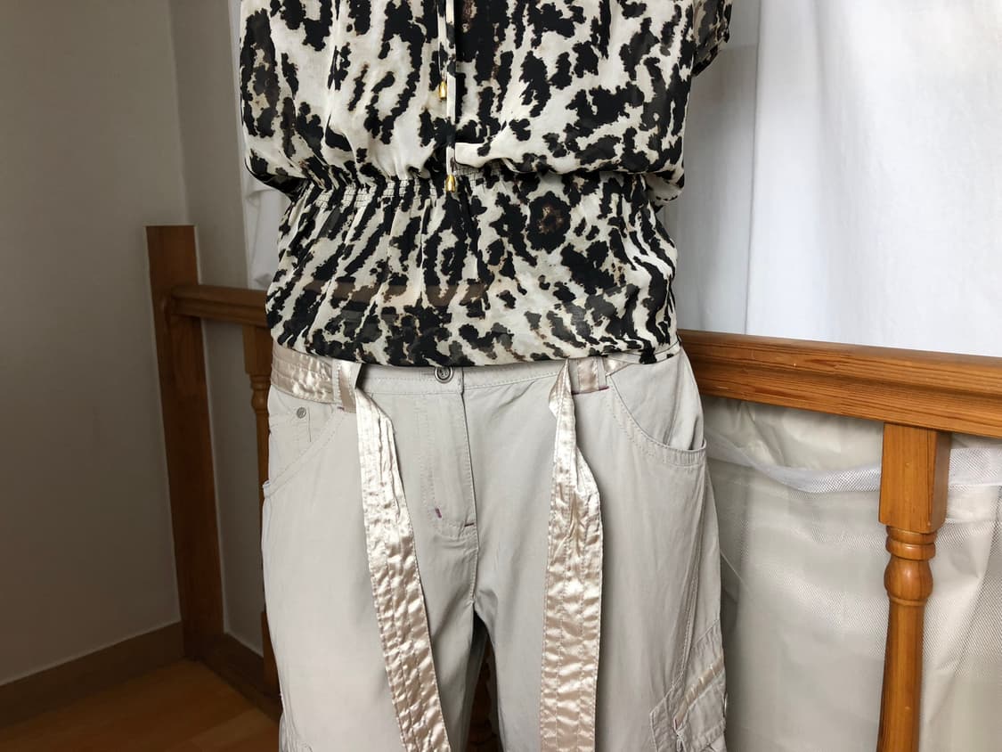 EDWIN / V Satin Belted Cargo Capris 상품이미지5