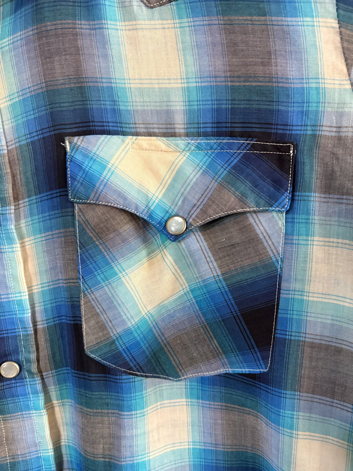 70’s H bar C Western Half Shirt.  상품이미지4