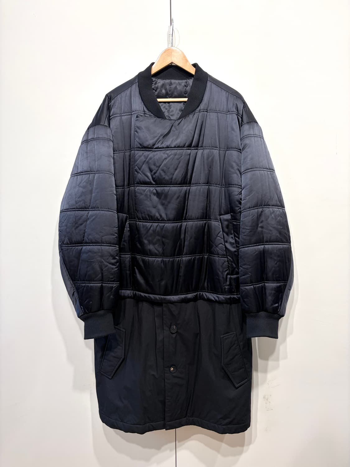 D.GNAK 디그낙 레이어드 퀼팅 롱 코트 자켓 상품이미지1