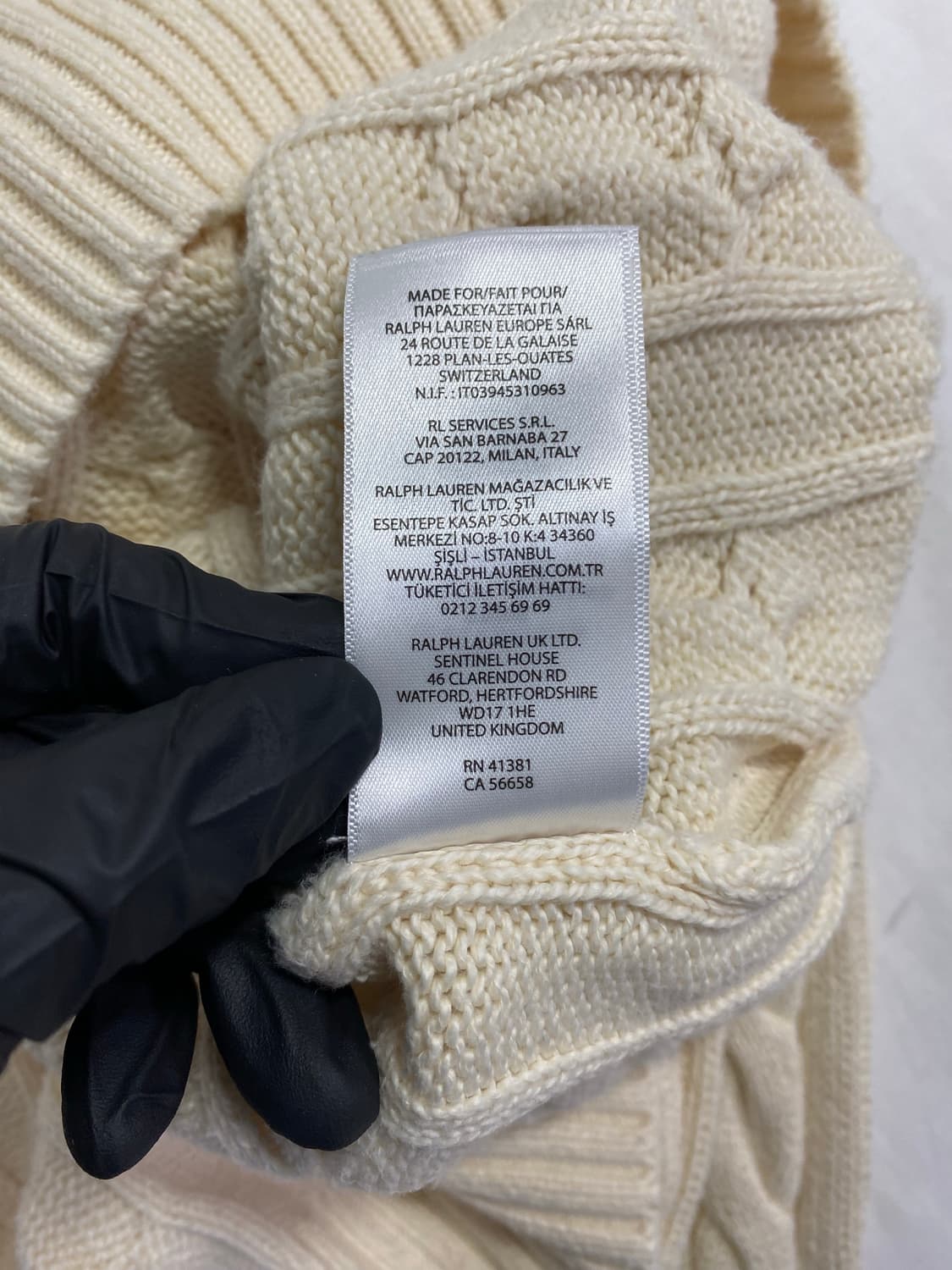 폴로 랄프로렌 아이보리 꽈배기 니트 XXL <597> 상품이미지6