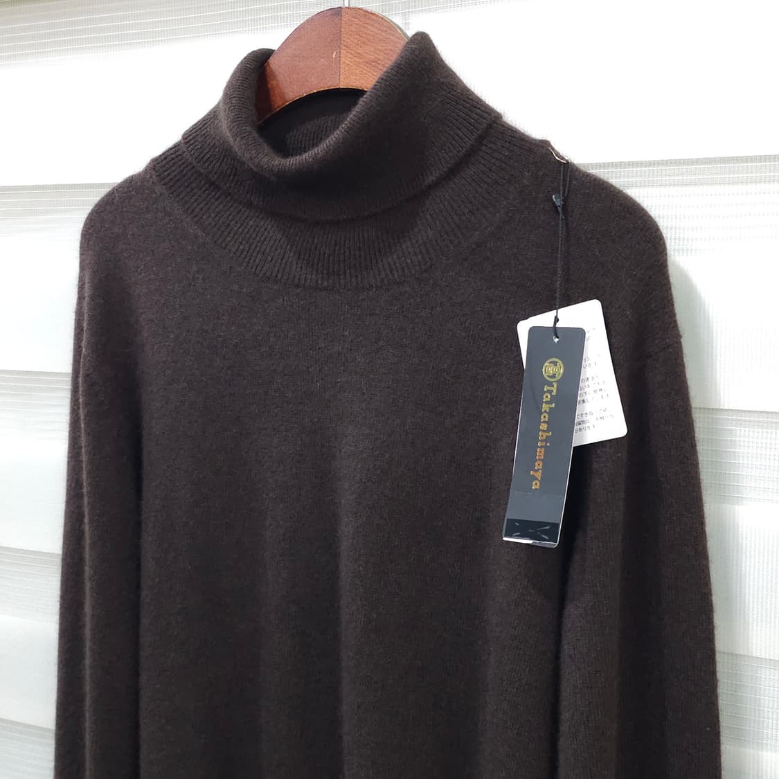 미사용품 Takashimaya 캐시미어100 터틀넥 니트- 우먼LL 상품이미지2