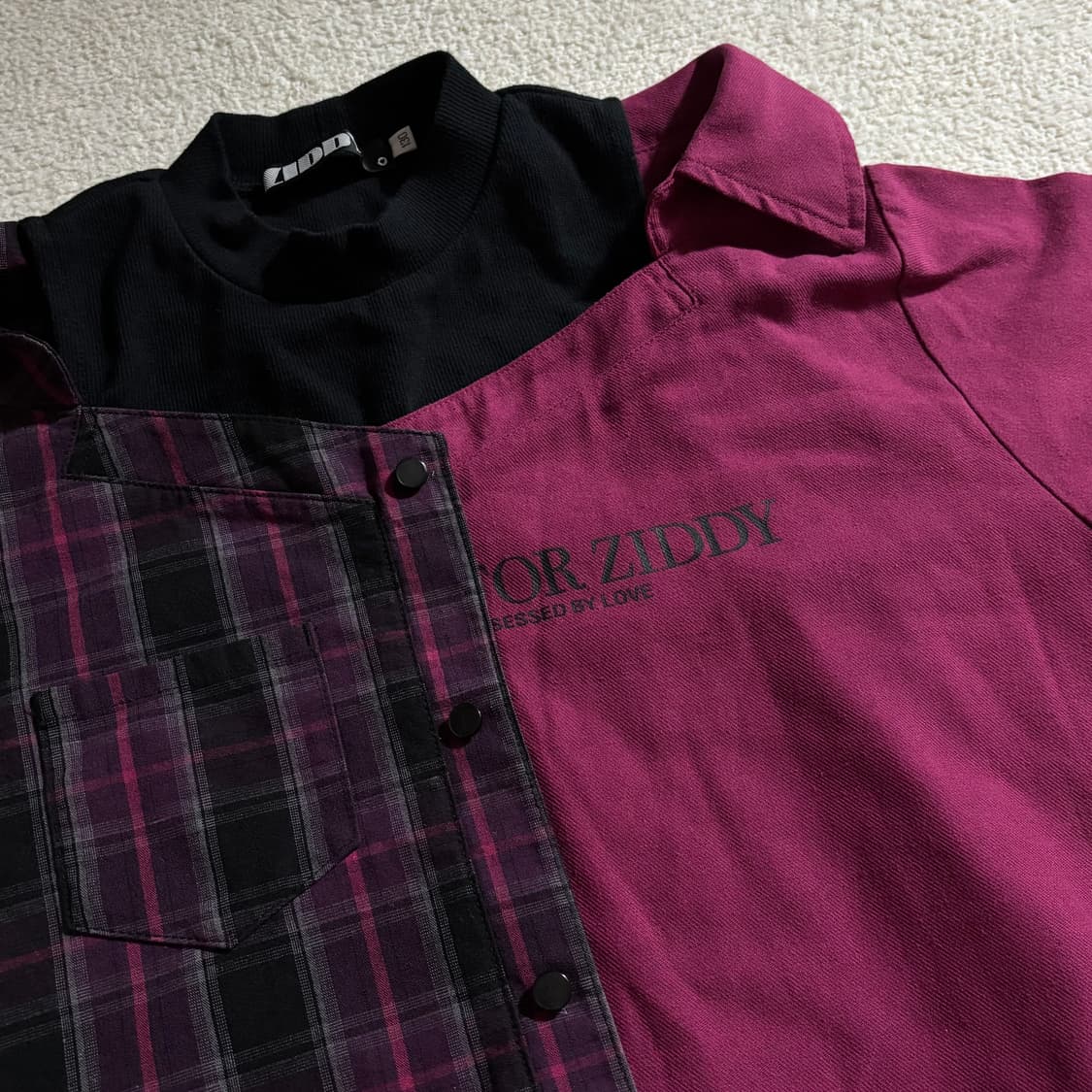 일본빈티지 ZIDDY 핑크 체크 포인트 탑 상품이미지2