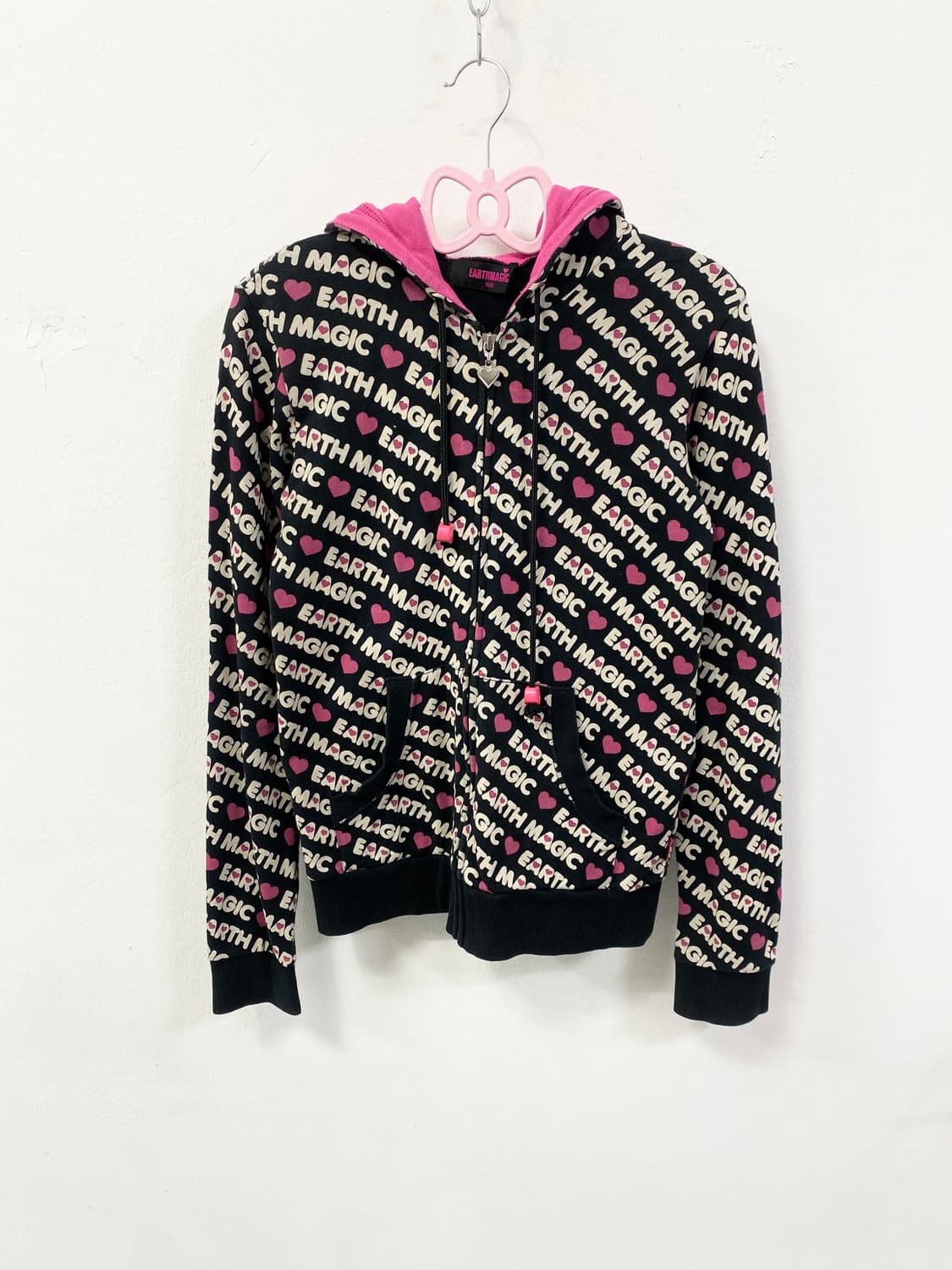 [EARTH MAGIC] 네코미미 팝갸루 레터링 후드집업 상품이미지5